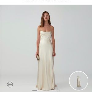 Fame and Partners Champgne scrappy gown US 2